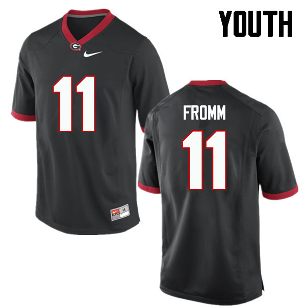 Youth Georgia Bulldogs #11 Jake Fromm College Football Jerseys-Black - Click Image to Close